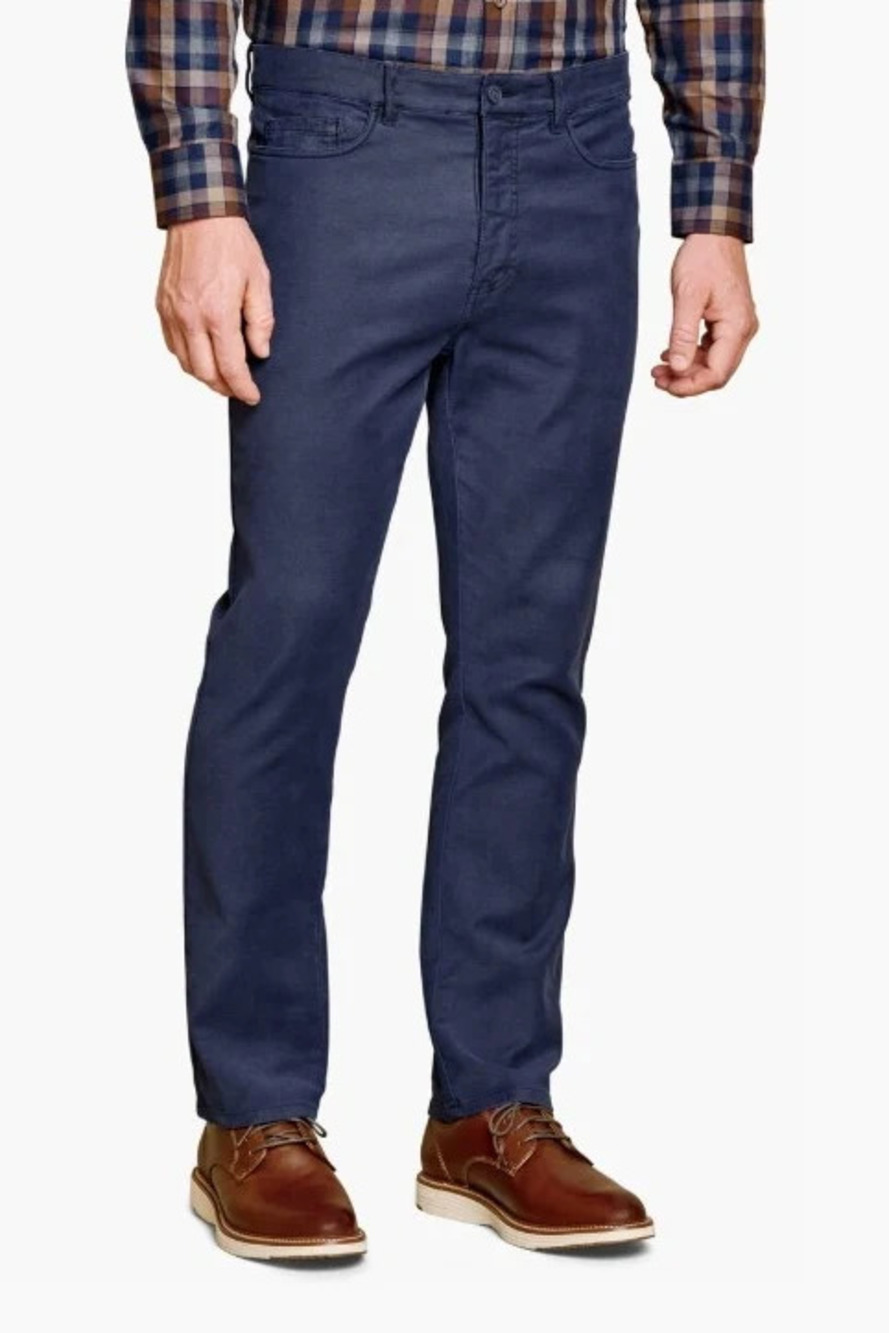 Johnston & Murphy Navy XC Flex Four-way Stretch Straight Leg Pants/48287